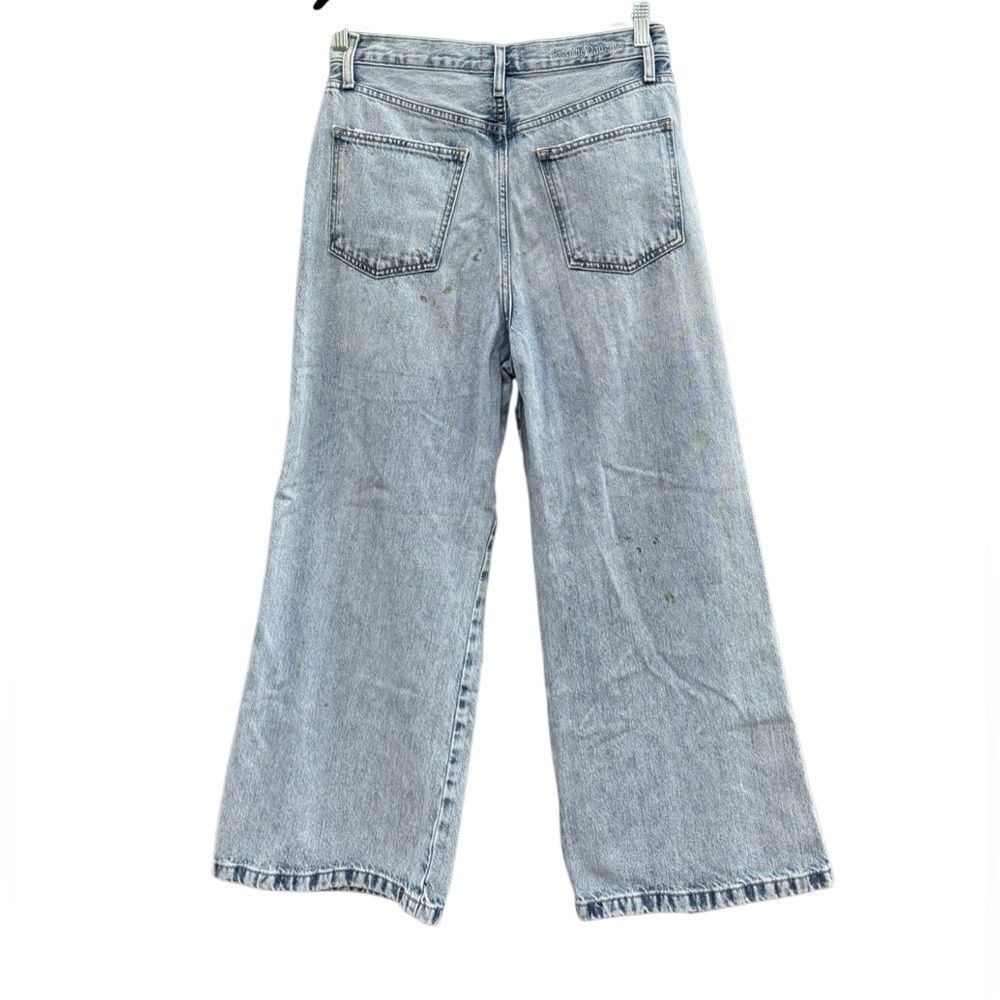 FAVORITE DAUGHTER The Masha Super High Rise Wide Leg Crop Jeans Size 27 -Stained - Picture 8 of 11